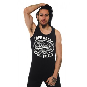 Dragstrip Clothing Speed Trials Black Wife Beater